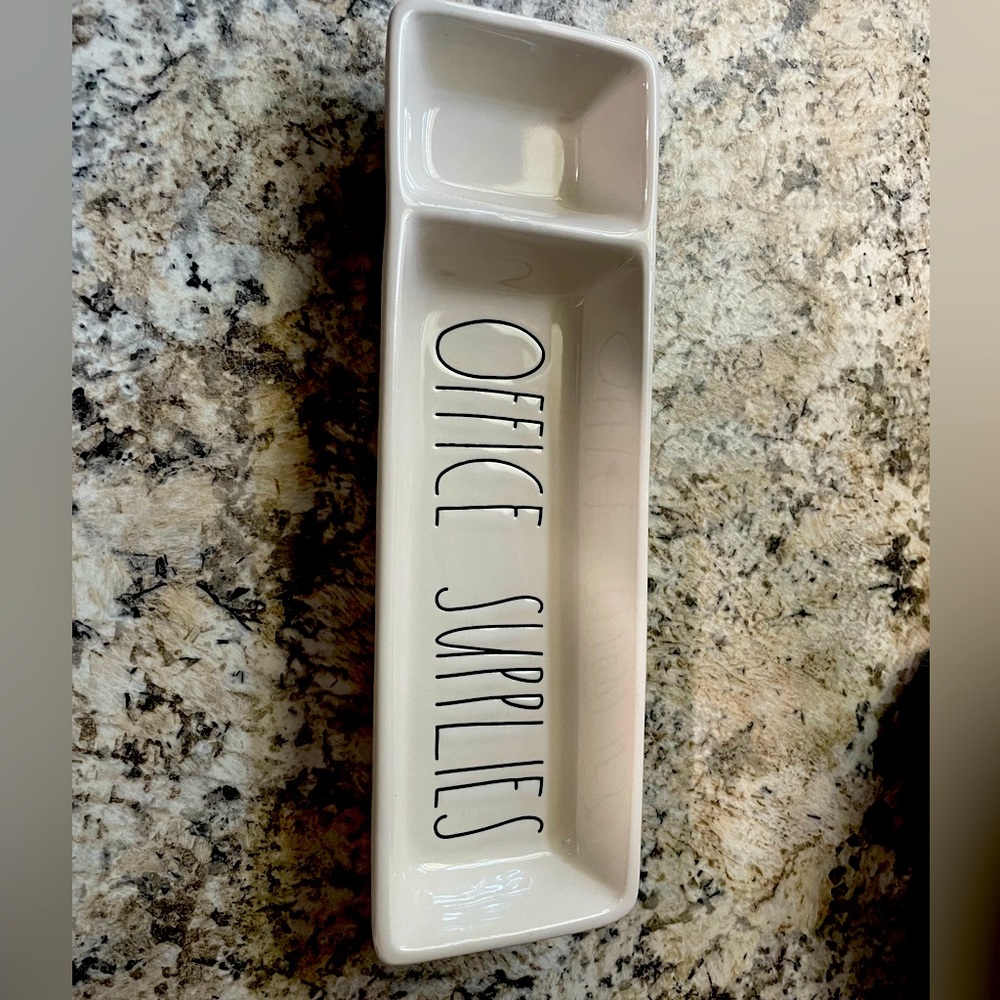 Rae Dunn Trinket Tray “office supplies”